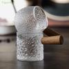 1pcs Wood Handle Glass Espresso Measuring Cup DIY Milk Jug Coffee Supplies Transparent Kitchen Measure Mug