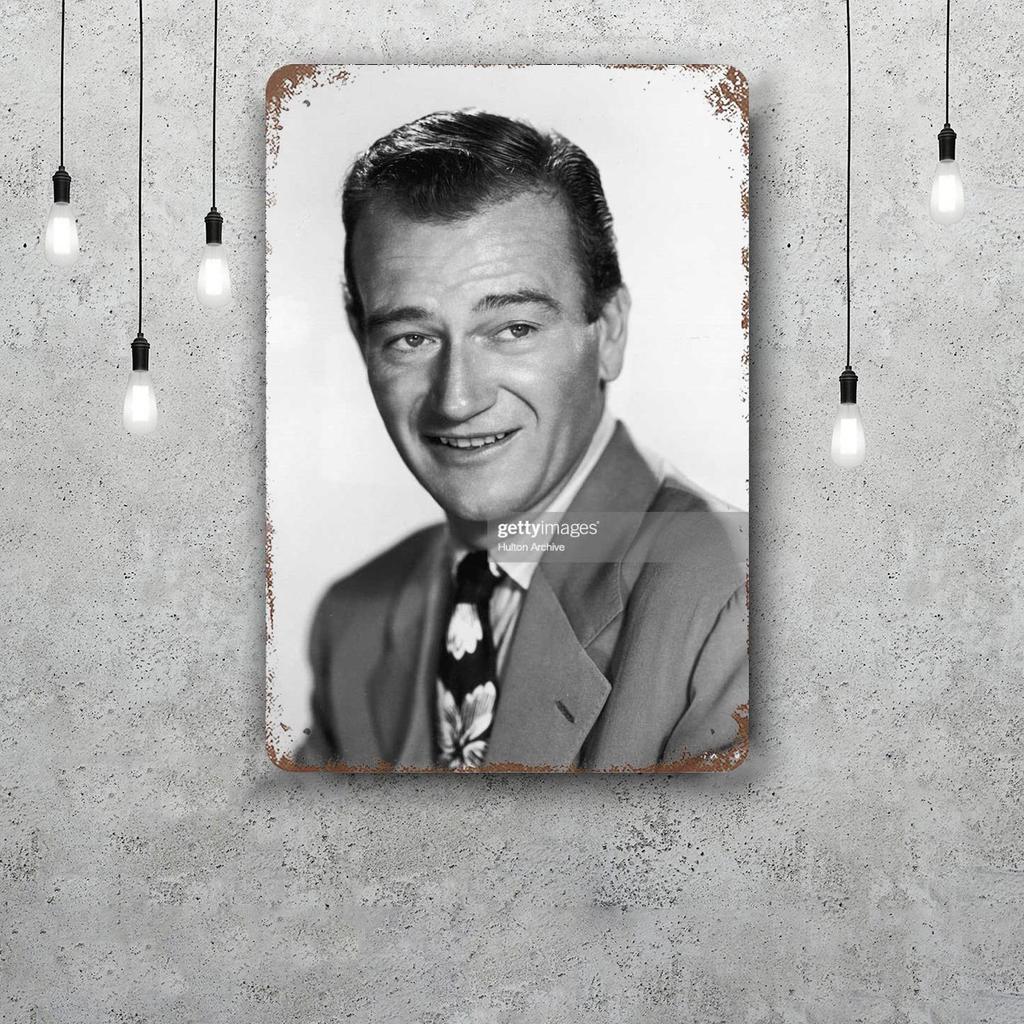 john wayne Classic Poster Rusty Metal Plaque Retro Decorative Plate Bar Man Cave Garage Club Metal Sign Wall Decoration