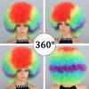 MISSQUEEN Duhová kudrnatá afro paruka pro děti Ženy Kudrnatá afro paruka ze syntetického vlákna Cosplay Denní nošení Kinky Curly Paruka