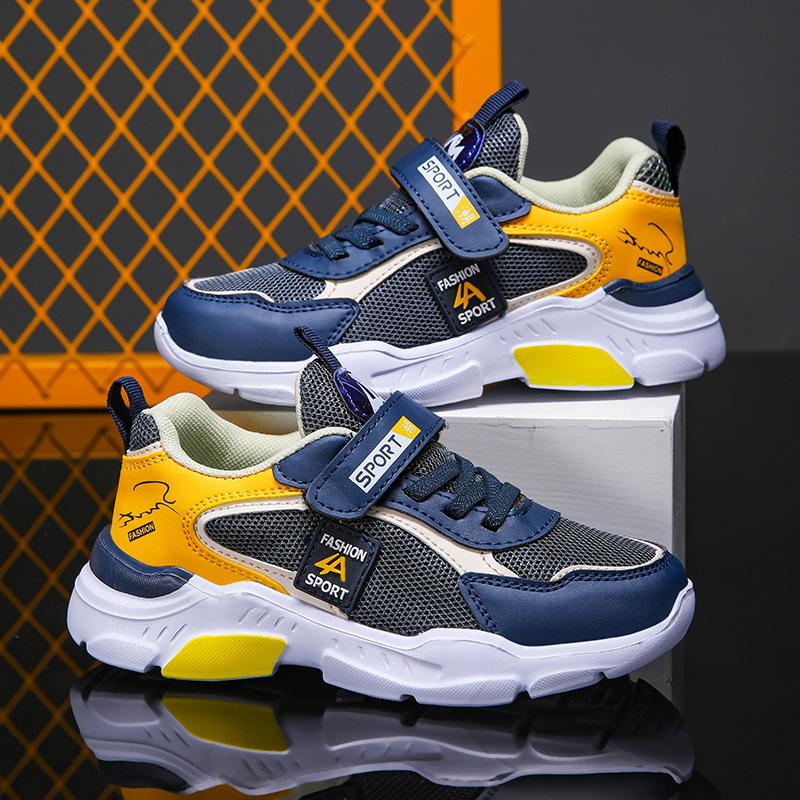Jungen Schuhe Hohlgewebe Frühling Atmungsaktiv Einzelnetz Mittel und Groß Kinder Grundschüler Leichte Sportschuhe Laufschuhe