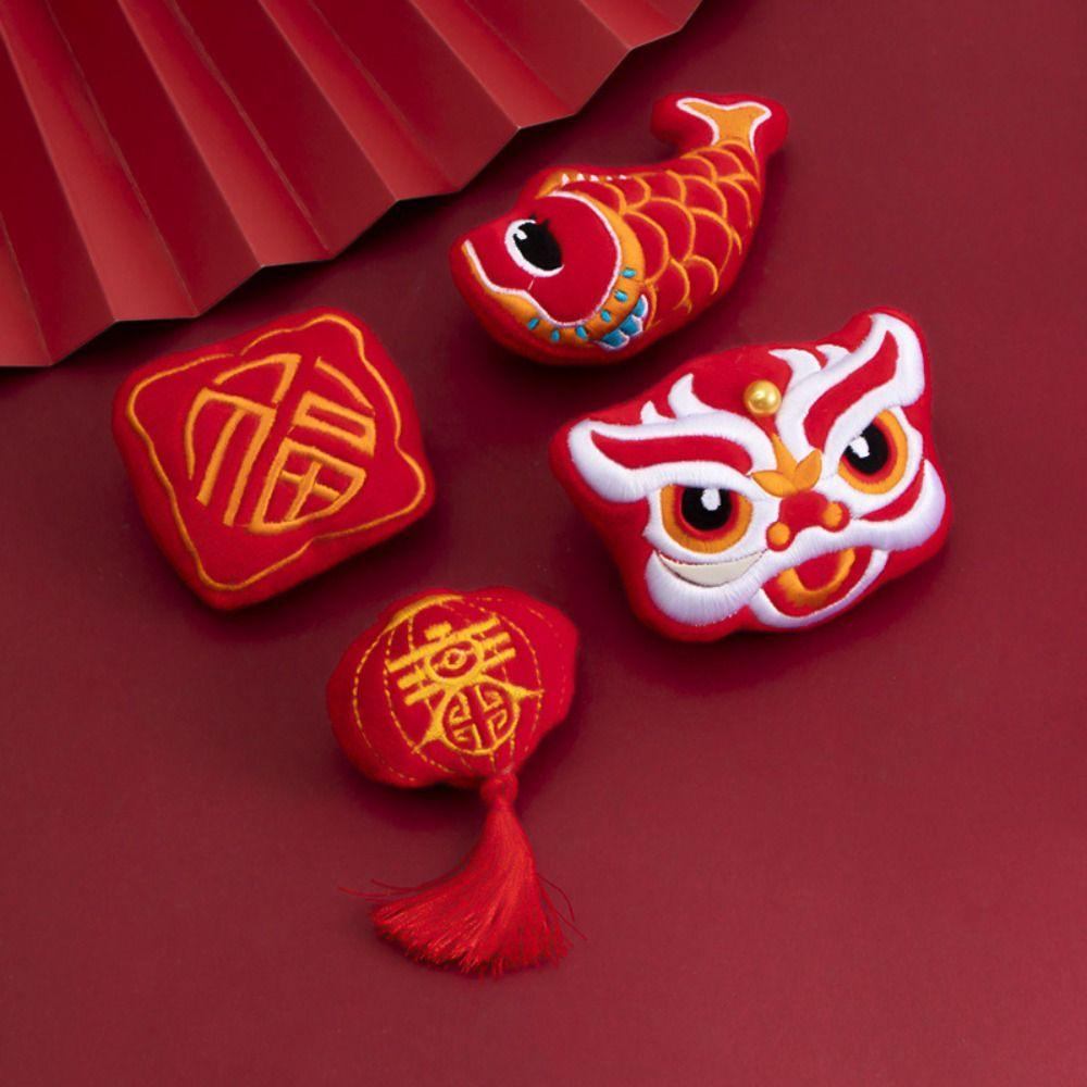 Lucky Spring Festival Pin Lapel Chinese Style Pin Kawaii New Year Badge Lunar New Year