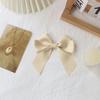 Beige Satin Ribbon Hair Set: French Bow, Japanese Sweet Style Hair Rope, Double Ponytail Clip, Bangs Accessory