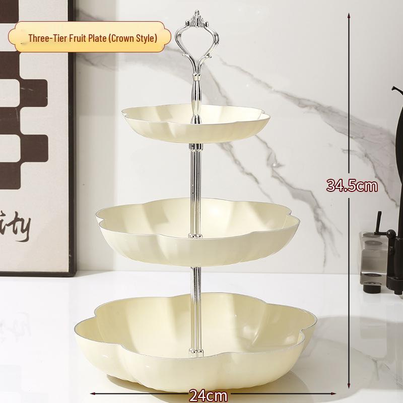 Luxury Multi-tier Snack & Fruit Display Plate for Living Room or Coffee Table Decor
