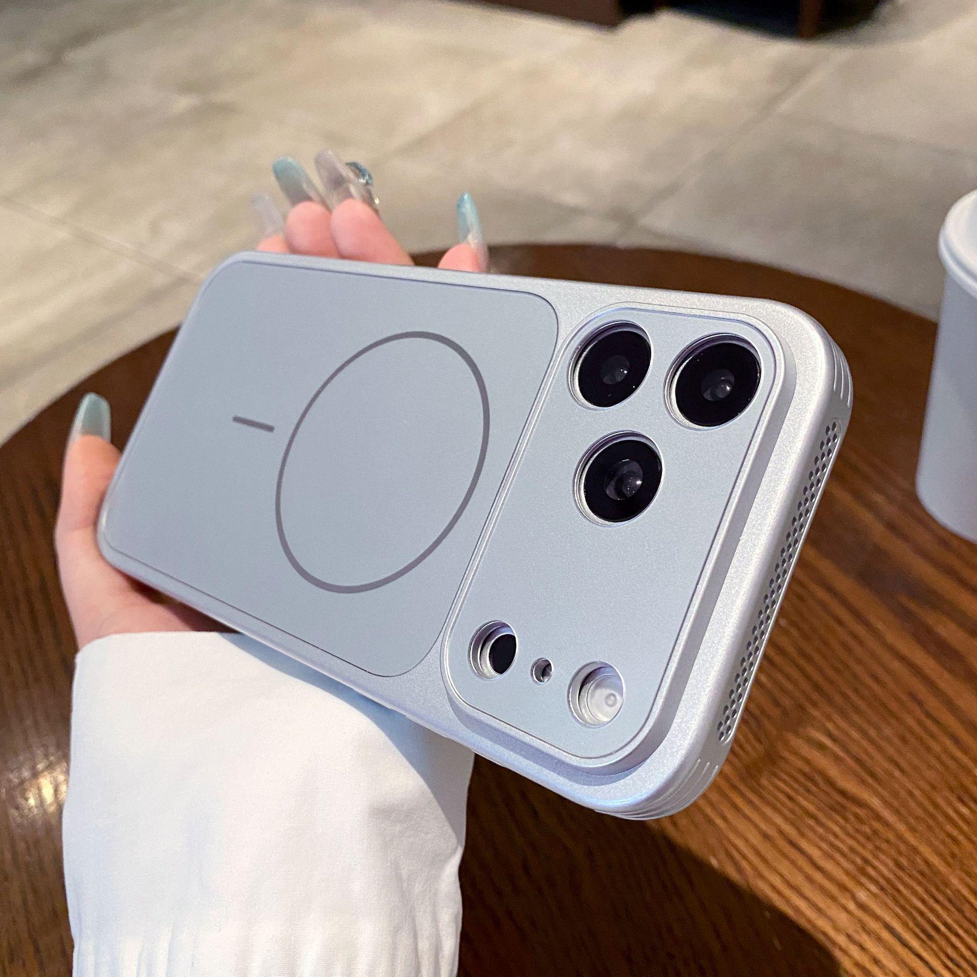Термоотводящий чехол для iPhone 17 Pro Max, совместим с iPhone 16/15. 17 Promax серебряный серый