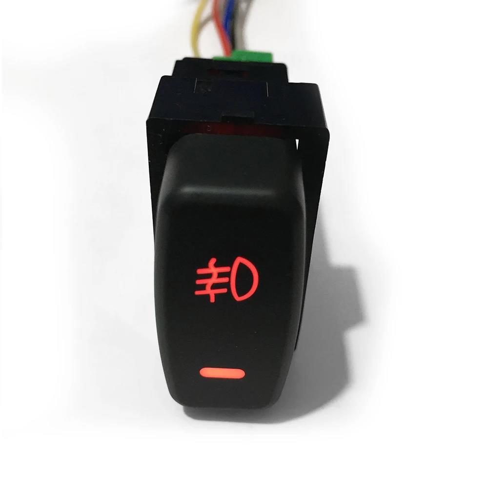 Car LED Front Fog Light Switch DRL Power Music Lamp Control Button for Mitsubishi Pajero V73 Lancer Outlander ASX L200 Triton
