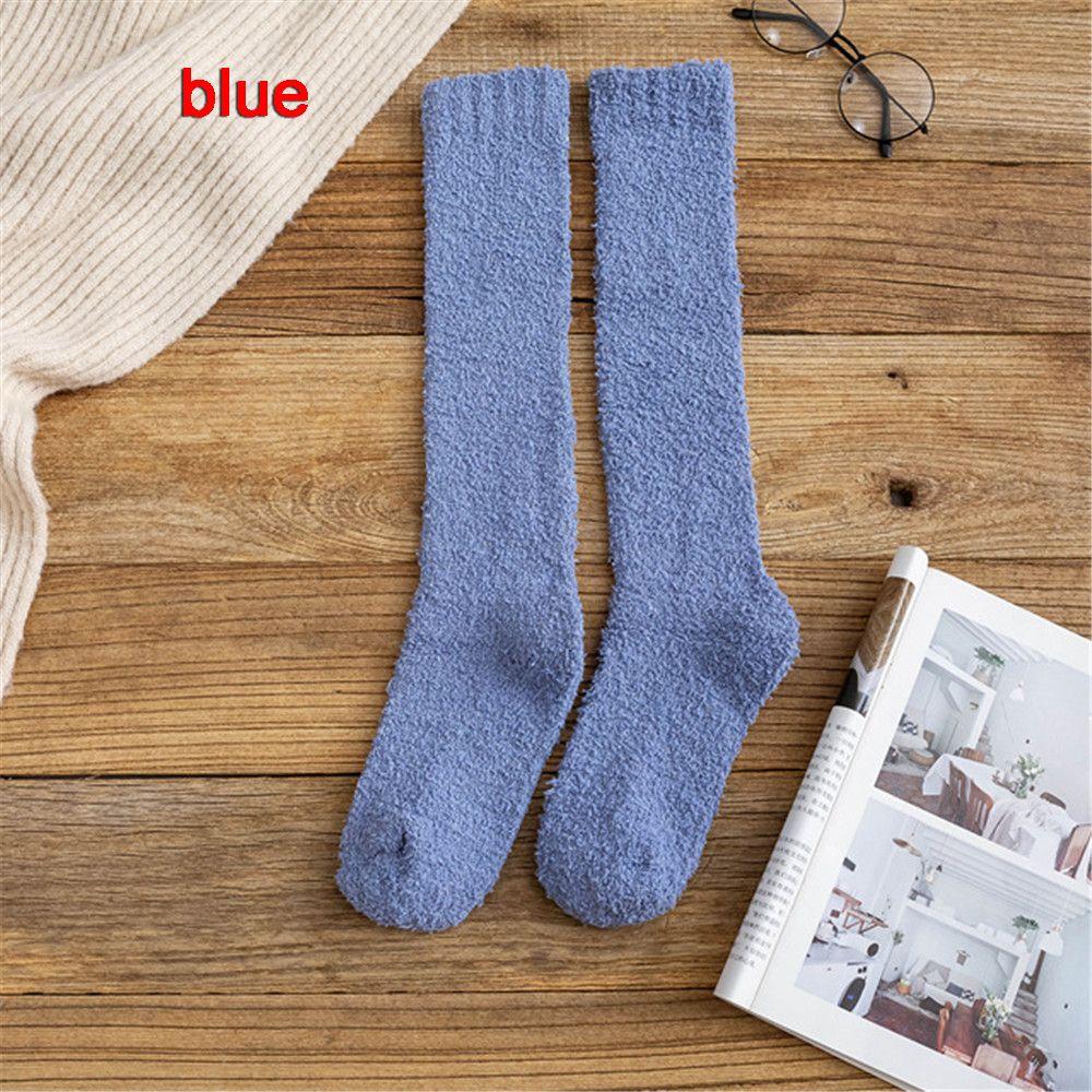 Cadeau de Noël Respirant Doux Hiver Chaud Chaussettes de Sommeil Chaussettes en Velours Corail Moelleuses Confortables Lit Sol