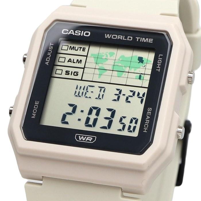 Casio World Time LF-30W-8A Digital Watch, Biomass Plastic Band, Ivory