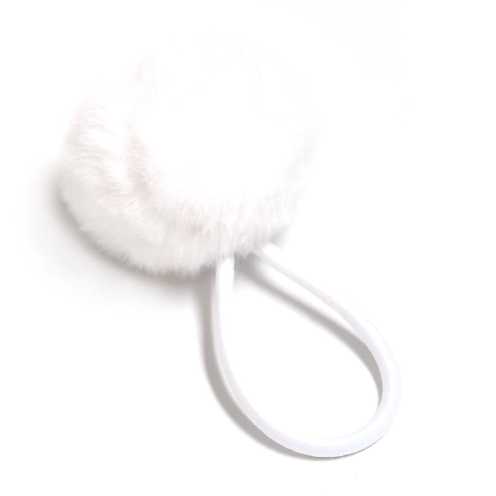 Imitation Rex Rabbit Fur Scrunchie: Cute, Versatile Pom-Pom Elastic Hair Tie In Matching Colors