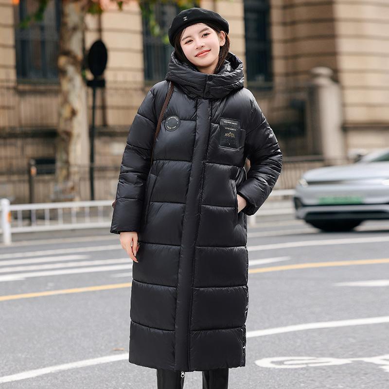 College cotton-padded clothes for women's winter new high-end northern thickened long knee bread jacket