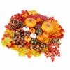 162PCS Artificial Harvest Decoration Set Realistic Maple Leaf Acorn Pumpkin Home Table Decoration Fo