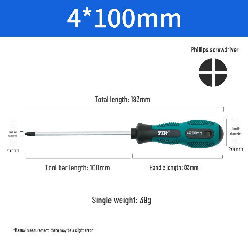 Dual-Purpose Mini Screwdriver Set: Single-use Cross & Flat Head, Magnetic Core, Impact-Resistant