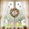40*40cm Easter Egg Wreath, Artificial Flower Wreath, Spring Wisteria Wreath, Home Doorway Decoration