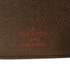 Used Louis Vuitton Damier Card Case, 12564 Agenda PM R20700 8001 Logo Brown Diary with 6 Holes and Checkered Pattern