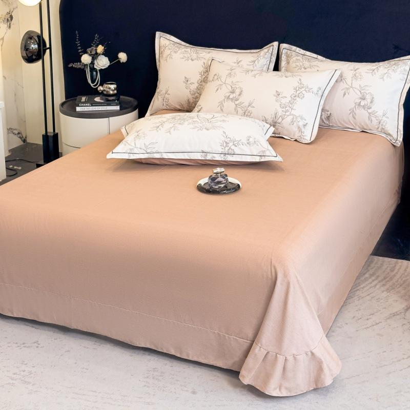 Thickened All-Cotton 4-Piece Floral Duvet Cover & Bed Sheet Set for Autumn/Winter