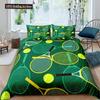 Tennis Ball Duvet Cover Set Sports Game Themed Bedding Set Twin Size For Boys Teens Adult Tennis Racket Ball Comforter Cover