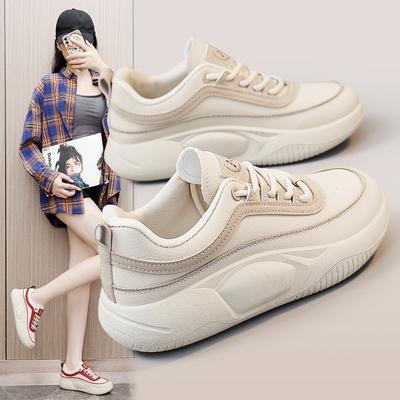 Weiße Schuhe Damen Frühling und Herbst Neue Damen Boardschuhe Dickbesohlte Casual Sneakers Running Tide Schuhe