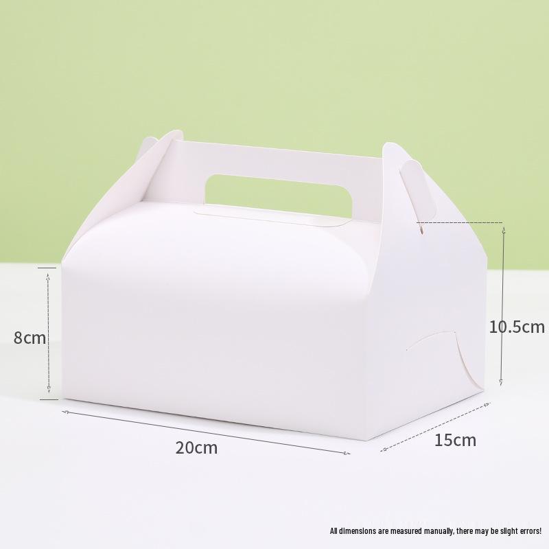 Handheld Kraft Paper Pastry Box for Desserts and Afternoon Tea