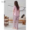Xuan Liang Sleepwear Women's Summer Thin Cotton Short Sleeved Pants Casual Relaxation Can Be Wearing Outward Large Home Furnishing Set