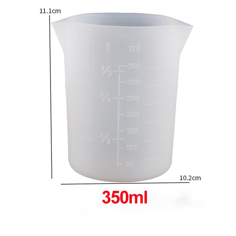 1PC 30-1000ml Silicone Measuring Cup Transparent With Scale Food-Grade Separating Cups DIY Cake Epoxy Resin Jewelry Making Tools