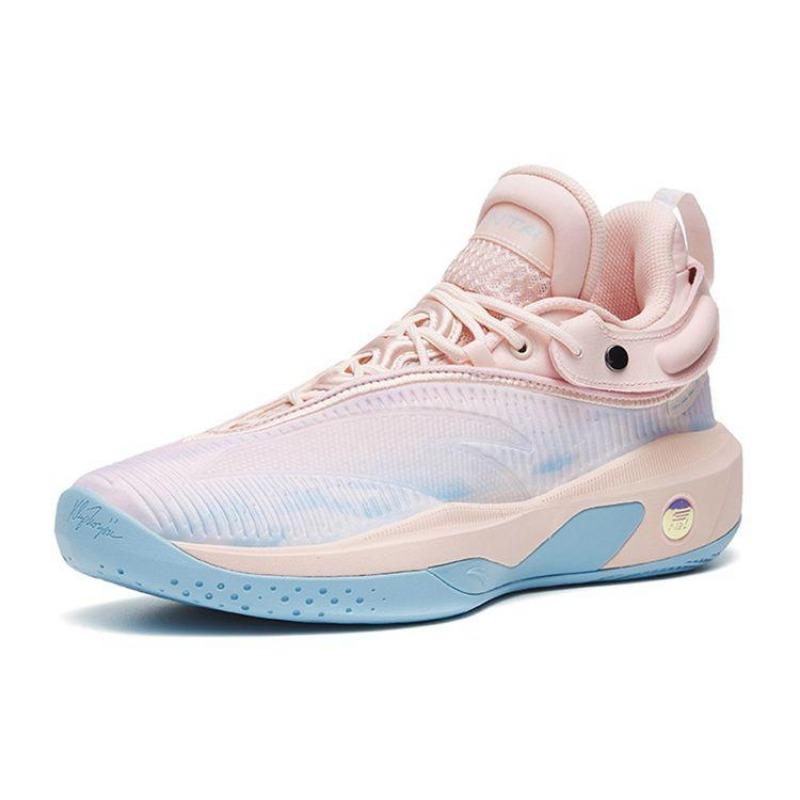Anta Men's KT8 Klay Thompson 8 Nitroedge LA High-Top Basketball Shoes Pink Blue 112241101-6