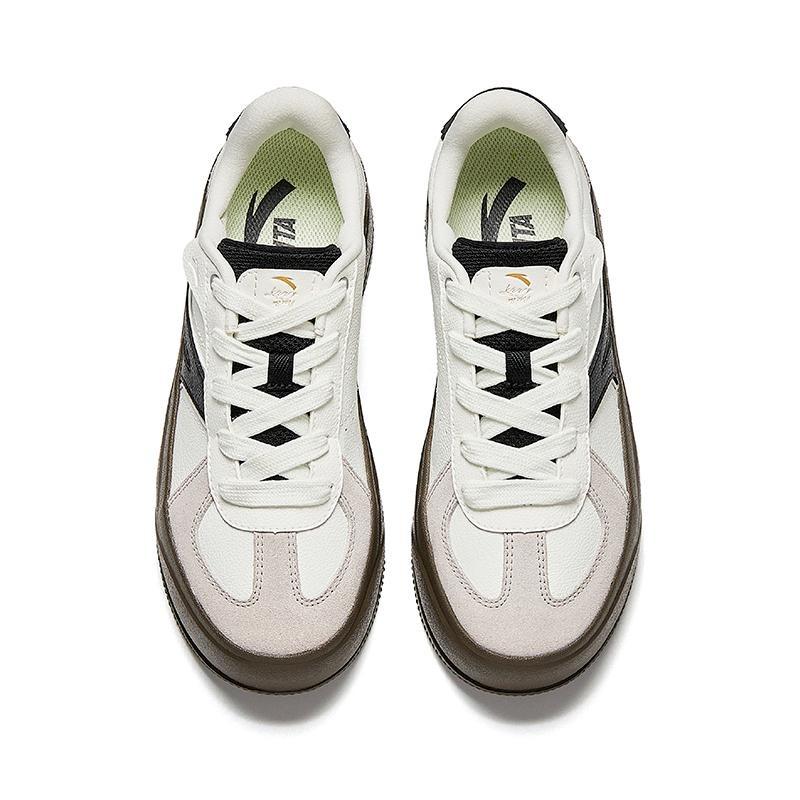 Anta TT Series Women Low-top Skate Shoes White Gray Simple Versatile Breathable Durable 922538023-3