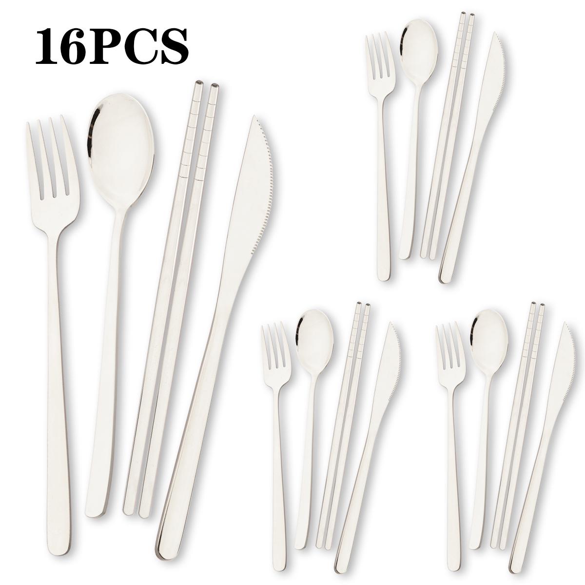 

Набор столовой посуды из 16 предметов, черно-золотой, нож, вилка, кофейная ложка, набор столовых приборов, зеркальная нержавеющая сталь, плоские приборы, западная кухонная посуда серебряный