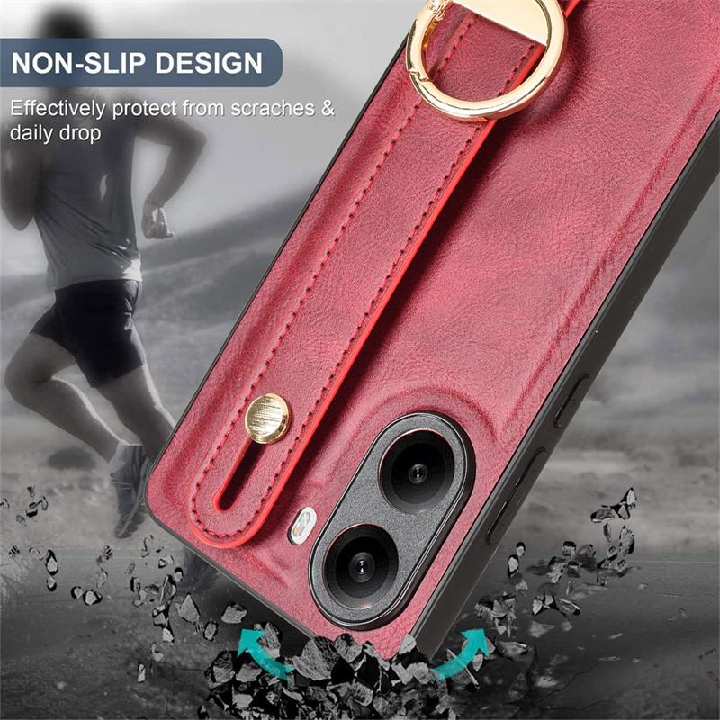 

Для Poco X7 Pro 5G Модный ремешок для телефона Чехол-держатель для Poco X7 Pro Кожаный чехол-держатель для защиты от падений For Poco X7 Pro 5G