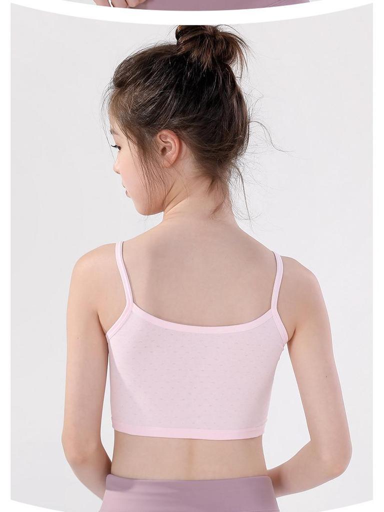 Girls' Anti-Bulge Vest Bra for Ages 7-12 - Ideal for Puberty and School