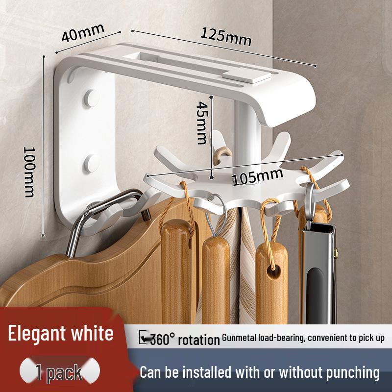 Rotating Countertop Spatula and Spoon Rack for Kitchen Storage