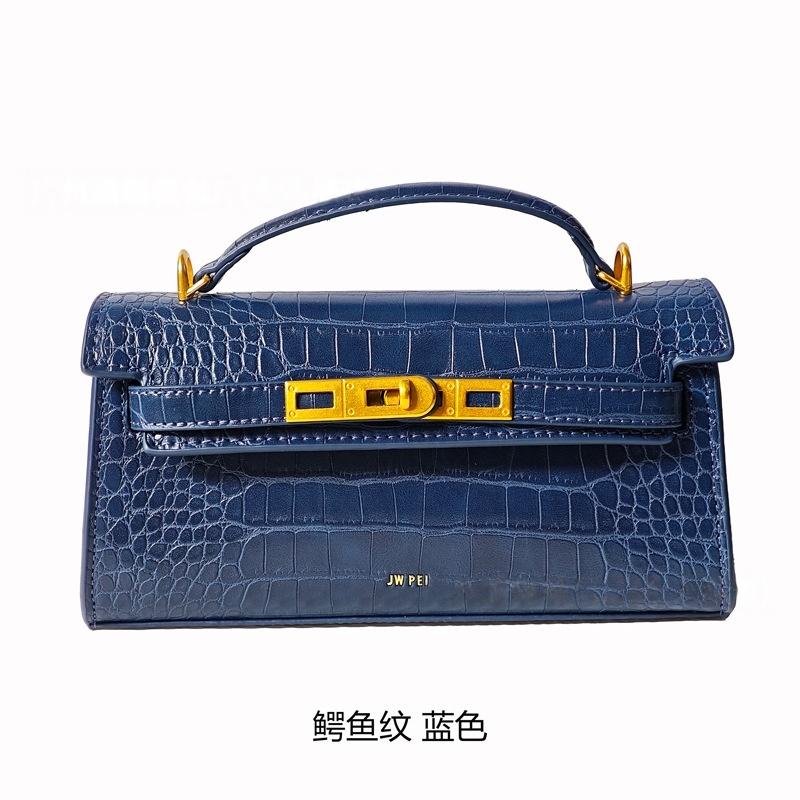 MARKET-3 JW PEI Noor Leerpatroon Stedelijk Minimalistisch Nieuwe Stijl Premium Crossbody Tas voor Dames - Dagelijks Gebruik Multifunctionele Tas blue