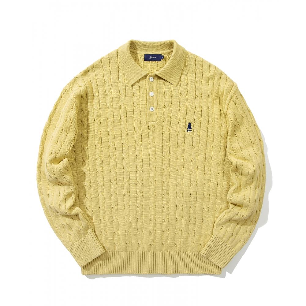 

Yale COTTON HERITAGE UNIVERSITY DAN PK CABLE KNIT ЖЕЛТЫЙ