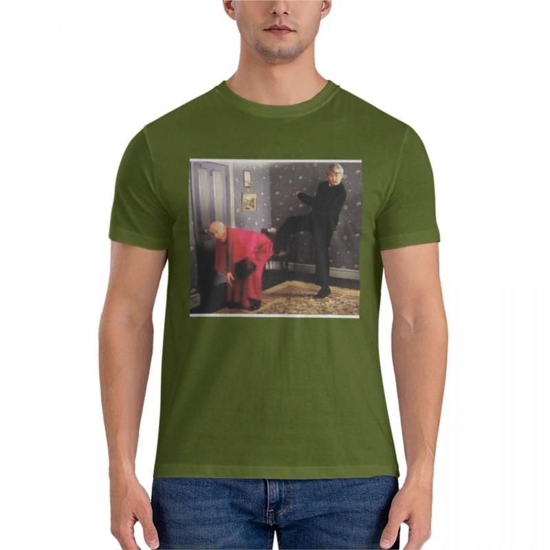 Father Ted Framed Picture of Bishop Brennan Being Kicked up the Arse Classic TShirtpng Essential TShirt Tshirt short