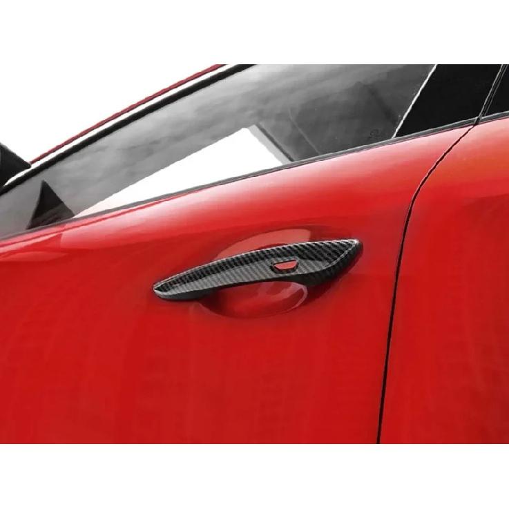 For Mazda 3 Hatchback Sedan (BP) CX-30 (DM)      2024 Car Smart Keyless Door Handle Cover Trim Carbon Fiber