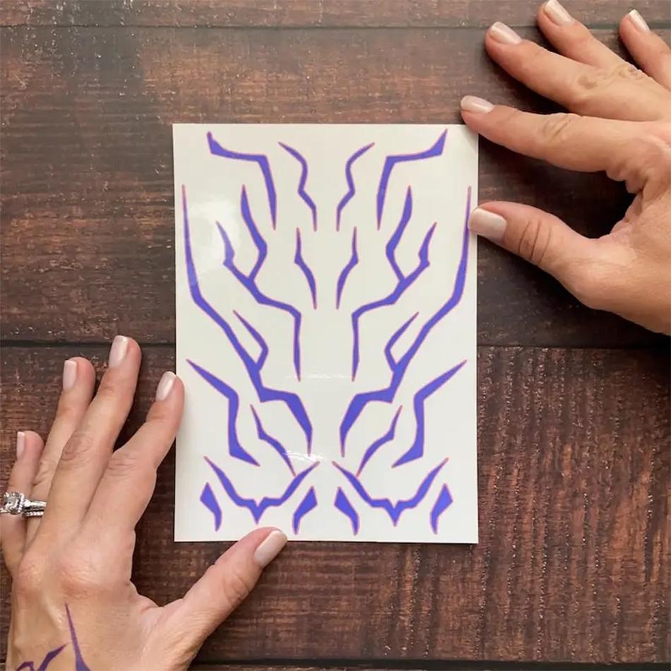 K-Pop Demon Hunters Temporary Tattoos - Rumi & Jinu Set for Cosplay & Halloween | HUNTR/X & Saja Boys Designs