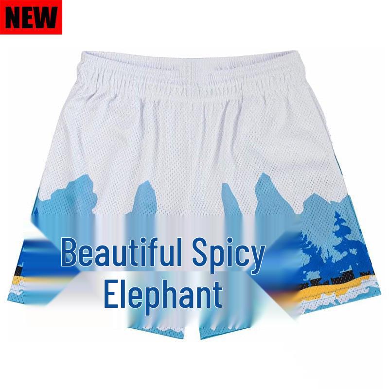 

Мужские американские трендовые сетчатые баскетбольные шорты для фитнеса, бега и тренировок M