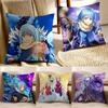 Anime TThat Time I Got Reincarnated As a Slime Cushion Cover Pillowcase Antidustmite Living Room Sofa Decor Cushion Room