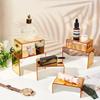 6Pcs Transparency Gold Acrylic Organizers Shelf For Figurines Jewelry Store Window Decoration