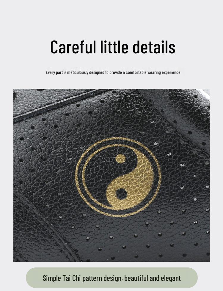 Women's & Men's Genuine Leather Tai Chi Shoes - Spring & Autumn Martial Arts Soft Cowhide with Anti-Odor Breathable Cow Tendon Sole.