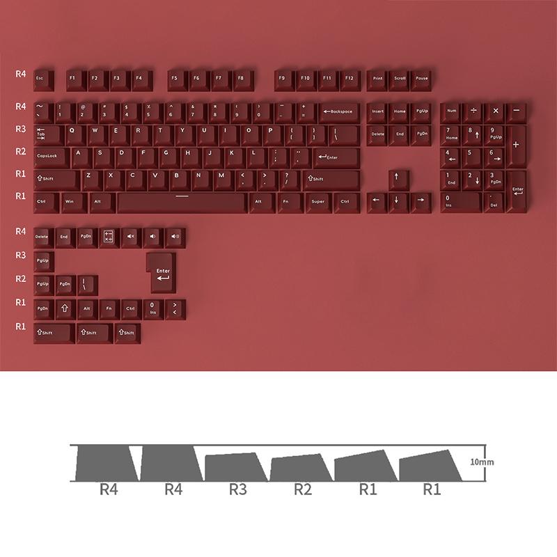 

Набор кейкапов для механической клавиатуры DIY, 126 шт., с подсветкой, одноцветные, PBT, розовые, белые, колпачки для клавиш Cherry MX для 61/87/104 клавиш as the picture