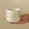 Star Moon Texture Flat Bottomed Cup Arabic Style Milk Cup Water Cup Ceramic Coffee Cup  Home Use