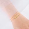 Angel Wing Charm Bracelet for Women Stainless Steel Gold Double Layer Snake Chain Bracelets Trendy Jewelry