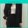 Cepli Kadın Retro Blazer Takım Elbise Ofis Giyimi İçin Polyester Kumaş