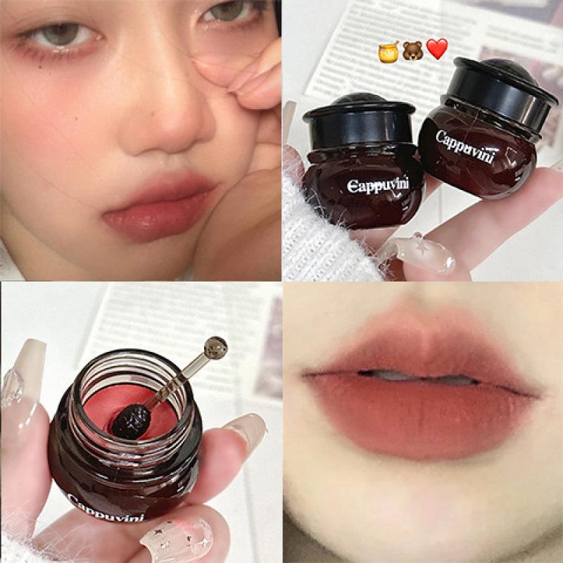 Cappuvini Маска для губ  Маленький медовый горшочек , матовая - Долгостойкая, отбеливающая и увлажняющая.