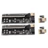 2Pcs PCIE 1X to 16X Riser Card Good Contact Stable Signal Good Fixability 8 Capacitors 6PIN Riser Card for Win for OS X
