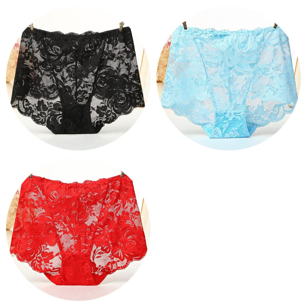 Underwear Women Sexy Lingerie for Women Lace Rose Lace Female Panties with Hollowed-out Ropa Mujer See-through Lady's Briefs
