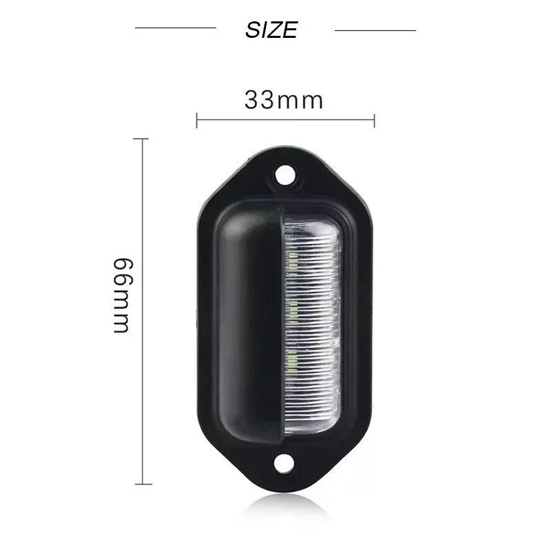 2 Stück 6 LED Kennzeichenbeleuchtung Universal Auto LKW RV Anhänger Van Lizenzen Rücklicht Wasserdichte Rückleuchten Werkzeuge Zubehör