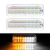 Futwod Strobe Light Amber White Alternating Flashing LED Solar Powered