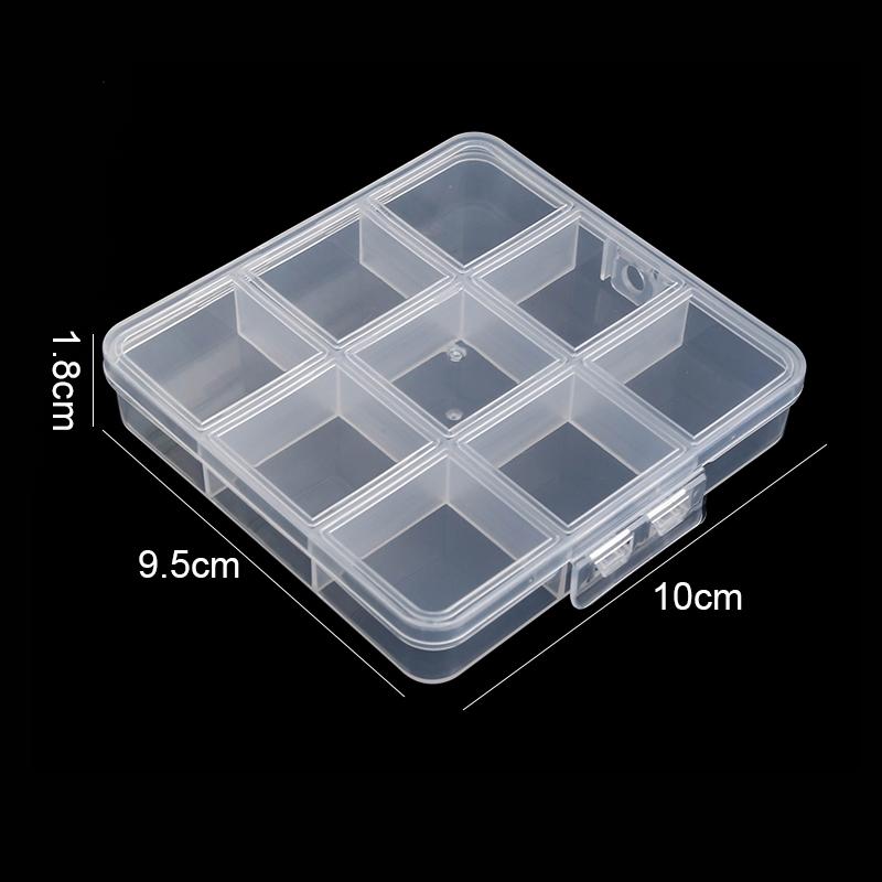 Transparent Storage Container Jewelry Box Clear Plastic Organizer Box Empty Earring Storage Organizer Display Case for Beads KTY