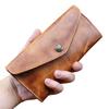 Ręcznie robiona skórzana portmonetka kopertówka dla kobiet ze skóry garbowanej roślinnie Kopertówka na telefon z uchwytem na karty Damska
