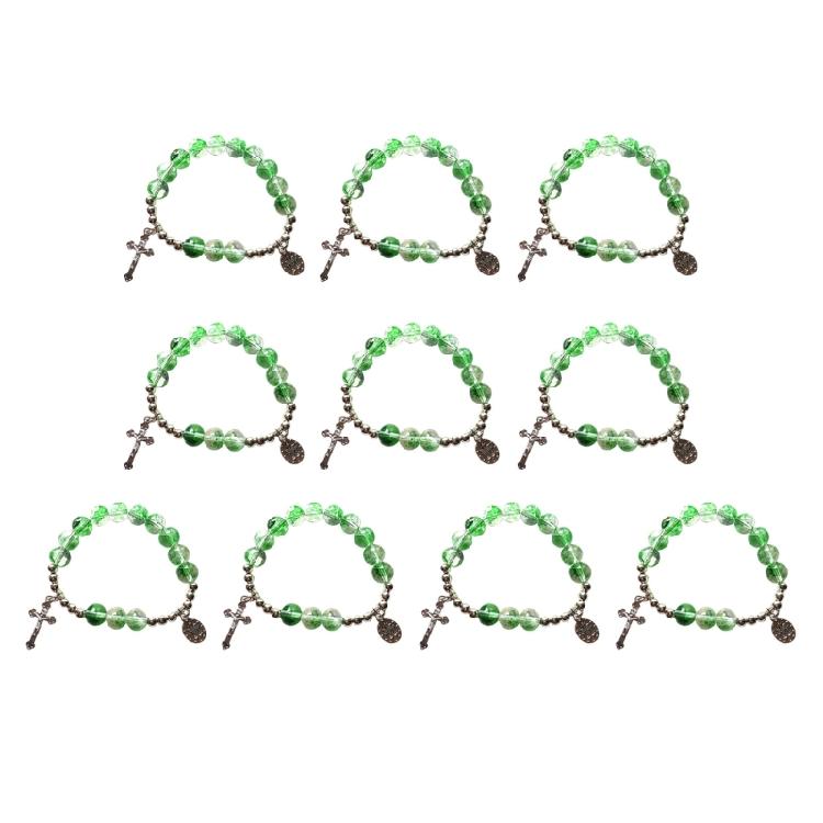 Adjustable Crosses Charm Beads Bracelets Fashionable Religious Jewelry for Men and Women